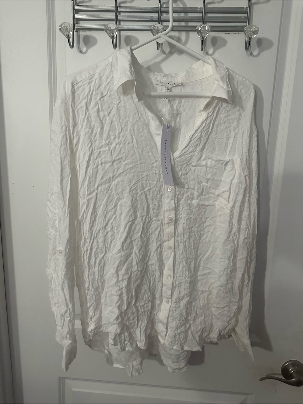 Jane and Delancey White Button-Down Shirt